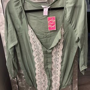 NWT Pretty, Candie’s Sheer Top